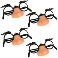 Unique Party 84779 - Nieuwigheidsbril en Neus Feestzakvullers, Verpakking van 4