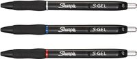 Sharpie S-gel roller, medium punt, blister van 3 stuks, geassorteerde kleuren