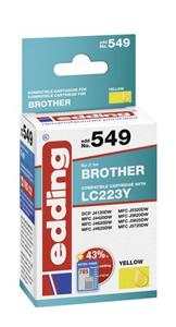 Edding Inktcartridge vervangt Brother LC-223Y Compatibel Geel EDD-549 18-549