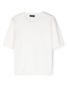 Il Gufo chemise en coton à design nervuré - Blanc