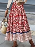 Ethnic Boho Flouncing Skirt