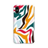 Colored Zebra: iPhone X Volledig Geprint Hoesje - thumbnail