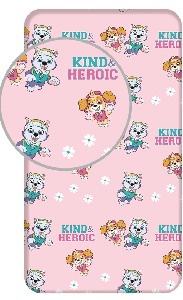 PAW Patrol Hoeslaken kind & Heroic - Eenpersoons - 90 x 200 cm - Roze