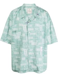 Maison MIHARA YASUHIRO chemise à imprimé graphique - Vert