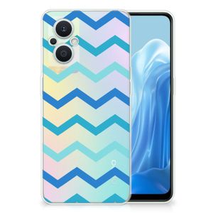 OPPO Reno8 Lite TPU bumper Zigzag Blauw