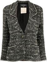 CHANEL Pre-Owned veste en tweed à simple boutonnage (1994) - Noir