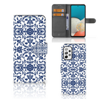 Samsung Galaxy A73 5G Hoesje Flower Blue - thumbnail