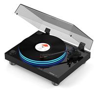 Reloop Turn 7 - Riemaangedreven HiFi draaitafel met Ortofon 2M Red, acryl draaitafel met LED verlichting, gedecentraliseerde aandrijfmotor met externe riemgeleider en carbon toonarm