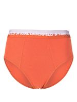 Karl Lagerfeld culotte à taille haute - Orange