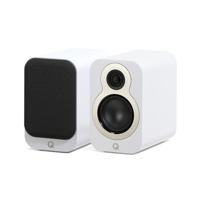 Q Acoustics 3010c Paar compacte plankluidsprekers in gesatineerd wit - 2-weg spiegelreflexbehuizing, 10,2 cm bassdriver, 2,3 cm tweeter - passieve stereoluidsprekers/passieve luidsprekers voor