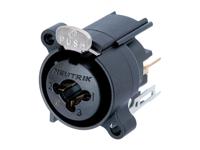 Neutrik NCJ6FA-V XLR-connector Flensbus, contacten recht Aantal polen: 3 Zwart 1 stuk(s) - thumbnail