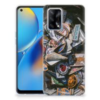 OPPO A74 4G Siliconen Hoesje met foto Badges