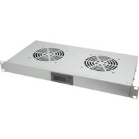 LogiLink FAU02FG 19 inch 2 x Ventilator voor patchkast Grijs - thumbnail