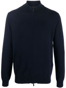 Giorgio Armani cardigan zippé à manches longues - Bleu