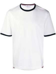 Thom Browne t-shirt à bordures contrastantes - Blanc