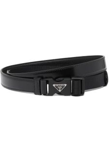 Prada ceinture à plaque logo - Noir