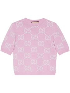 Gucci haut à motif GG en intarsia - Rose