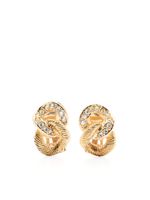 Christian Dior Pre-Owned boucles d'oreilles clips serties de strass (années 1990)