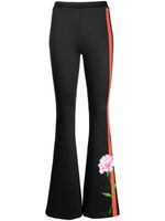 Cynthia Rowley pantalon évasé à fleurs - Noir