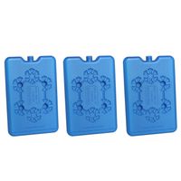 3x stuks koelelementen 200 ml 11 x 16 cm blauw