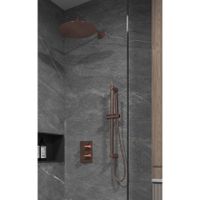 Regendouche set SaniClear Copper | Inbouw | Thermostaatkraan | Rond | Koper geborsteld