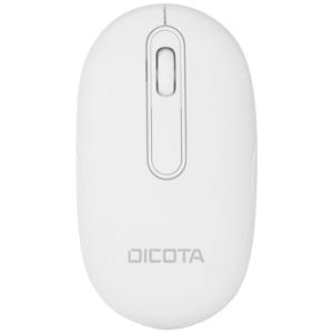 Dicota Desktop Muis Bluetooth Optisch Wit 3 Toetsen 800 dpi, 1200 dpi, 1600 dpi Afneembare kabel, Geluidsarme toetsen, Geïntegreerd scrollwiel, Oplaadbaar