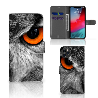 Apple iPhone 11 Pro Max Telefoonhoesje met Pasjes Uil Apple iPhone 11 Pro Max Telefoonhoesje met Pasjes Uil