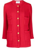 CHANEL Pre-Owned veste à col rond - Rouge