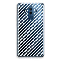 Strepen zwart-wit: Huawei Mate 10 Pro Transparant Hoesje