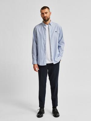 Selected Homme Heren Overhemd Blauw Gestreept Button Down Slim Fit Selected Homme Heren Overhemd Blauw Gestreept Button Down Slim Fit