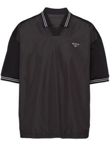 Prada polo Re-Nylon en piqué - Noir