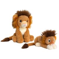 Keel Toys - Pluche knuffel dieren set 2x leeuwen 18 en 25 cm - thumbnail