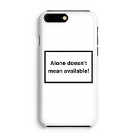 Alone: Volledig Geprint iPhone 7 Plus Hoesje - thumbnail