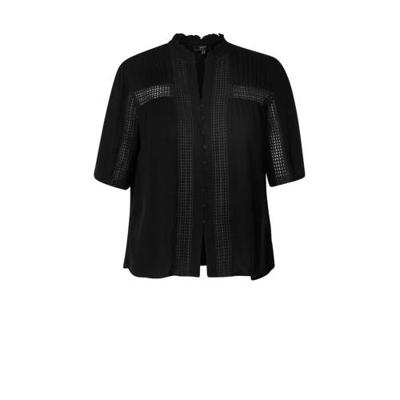 Yest top Illiana met open detail zwart