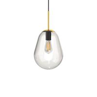 Nowodvorski Glazen hanglamp Pear Short Ø 22cm goud met helder glas 8673 - thumbnail