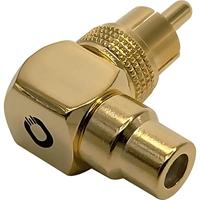 OEHLBACH Sound-AD 90 - hoekadapter Cinch 90° (hoekstekker op RCA-koppeling) 24K verguld, hoge contactveiligheid - 2 stuks