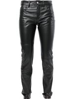 MM6 Maison Margiela pantalon droit en cuir - Noir