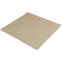 Badkamer/douche anti slip mat - rubber - voor op de vloer - beige - 55 x 55 cm - thumbnail