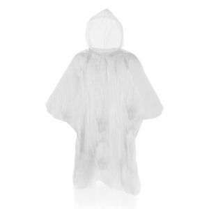 Wegwerp regenponcho wit One size  -