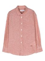 Paolo Pecora Kids t-shirt en tissu flammé - Marron