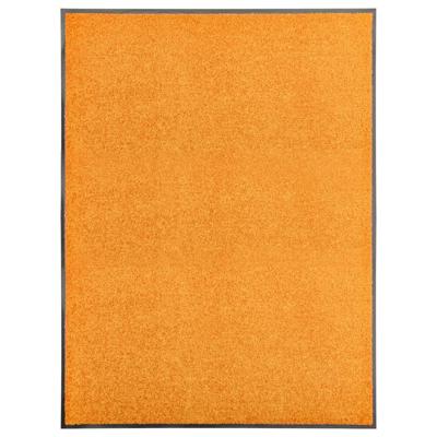 vidaXL Deurmat wasbaar 90x120 cm oranje