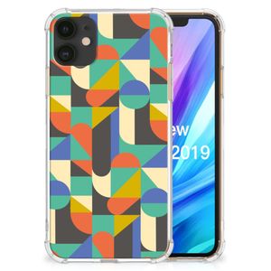 Apple iPhone 11 Doorzichtige Silicone Hoesje Funky Retro