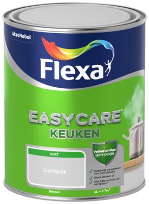 Flexa Easycare Muurverf Keuken Mat - Lichtgrijs - 1 liter