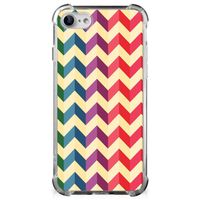 iPhone SE 2022/2020 | iPhone 8/7 Doorzichtige Silicone Hoesje Zigzag Multi Color