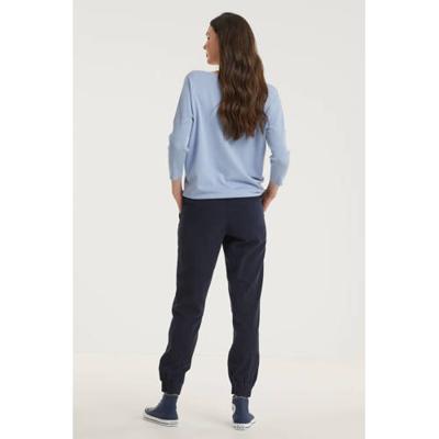 FREEQUENT fijngebreide trui FQJONE-V-PU lichtblauw