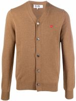 Comme Des Garçons Play cardigan en maille fine - Marron