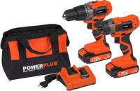 Powerplus POWDP1550 Slagschroevendraaier + Accuboormachine | Inclusief 2 Accu's + Lader + Opbergtas