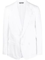 Dolce & Gabbana logo-embroidered blazer - Blanc