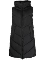 Save The Duck chevron-quilted hooded gilet - Noir