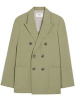 AMI Paris blazer croisé à revers pointus - Vert